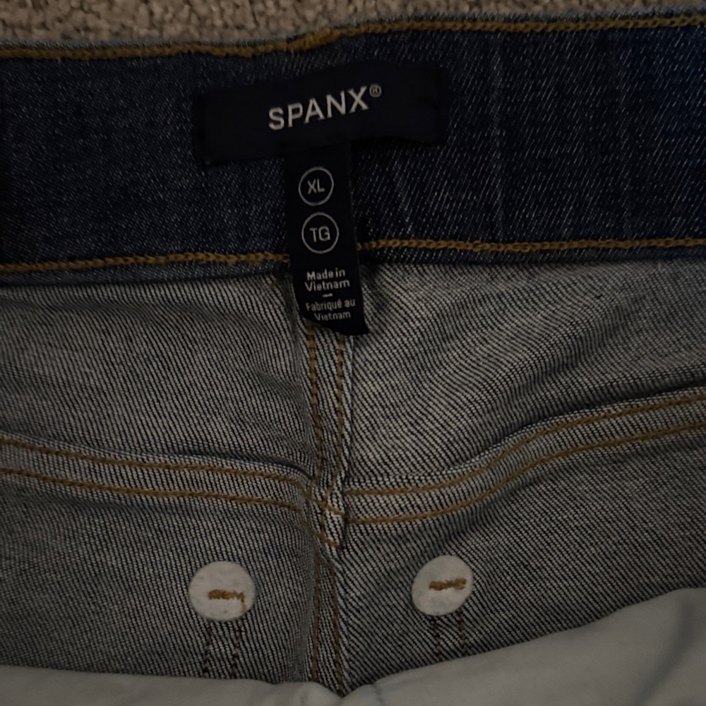 SPANX Dark Blue Flare Jeans - Picture 2 of 6